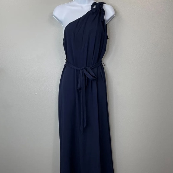 ✅New! Antonio Melani Weylyn Sleeveless Asymmetrical Neck Bow Shoulder Tie Waist - Picture 3 of 6